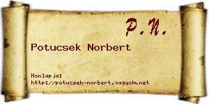 Potucsek Norbert névjegykártya