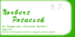 norbert potucsek business card
